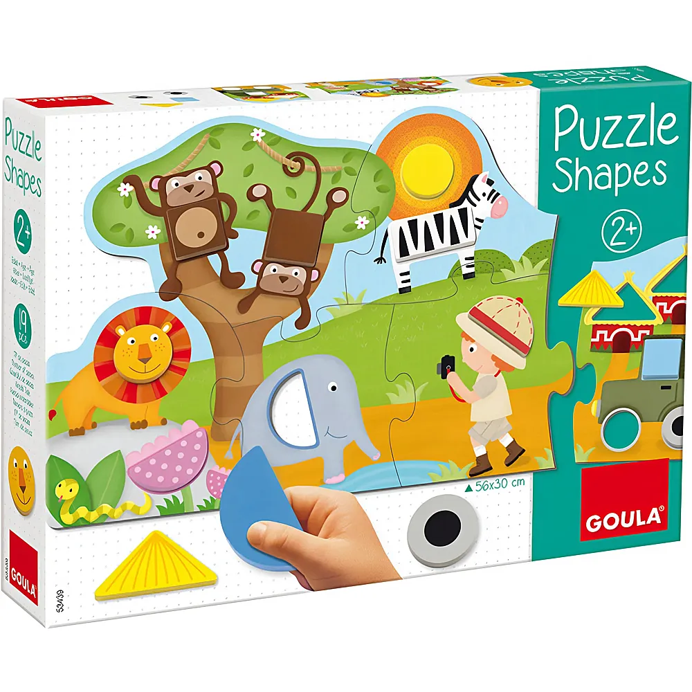 GOULA Puzzle Formen Safari 19Teile