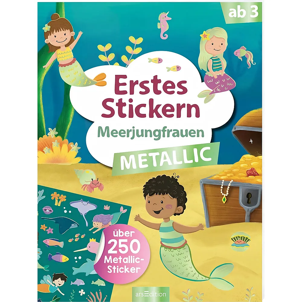 ars Edition Erstes Stickern Metallic  Meerjungfrauen
