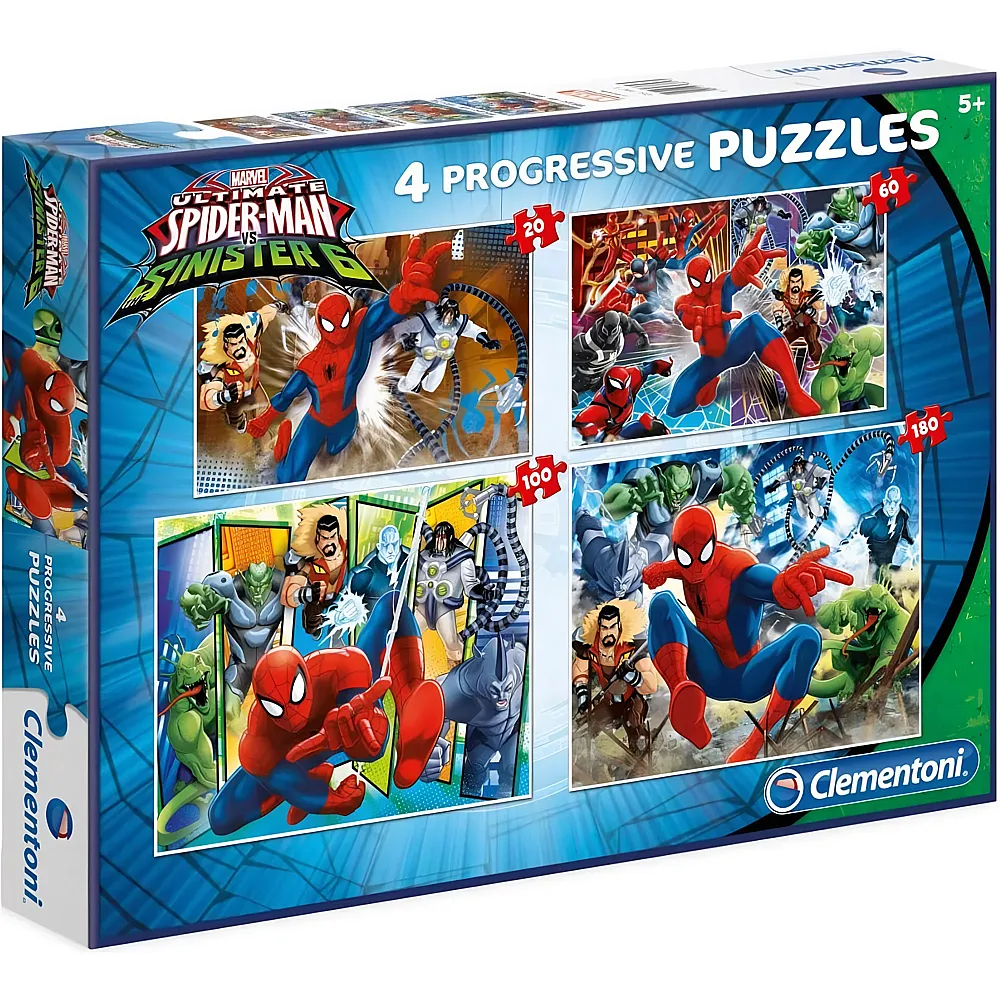 Clementoni Puzzle 4in1 Spiderman 20-180
