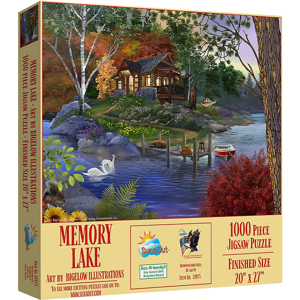 SunsOut Puzzle Memory Lake - 1000 Teile
