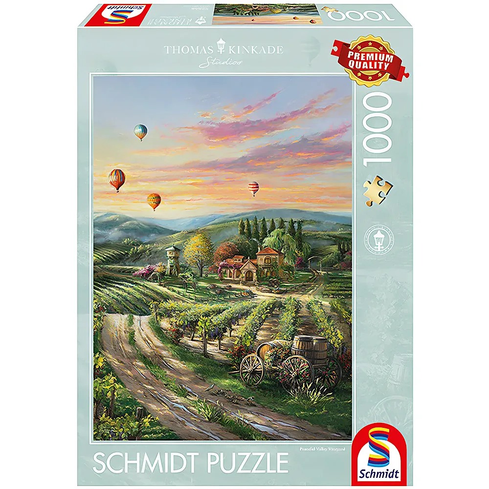 Schmidt Puzzle Thomas Kinkade Peaceful Valley Vineyard 1000Teile