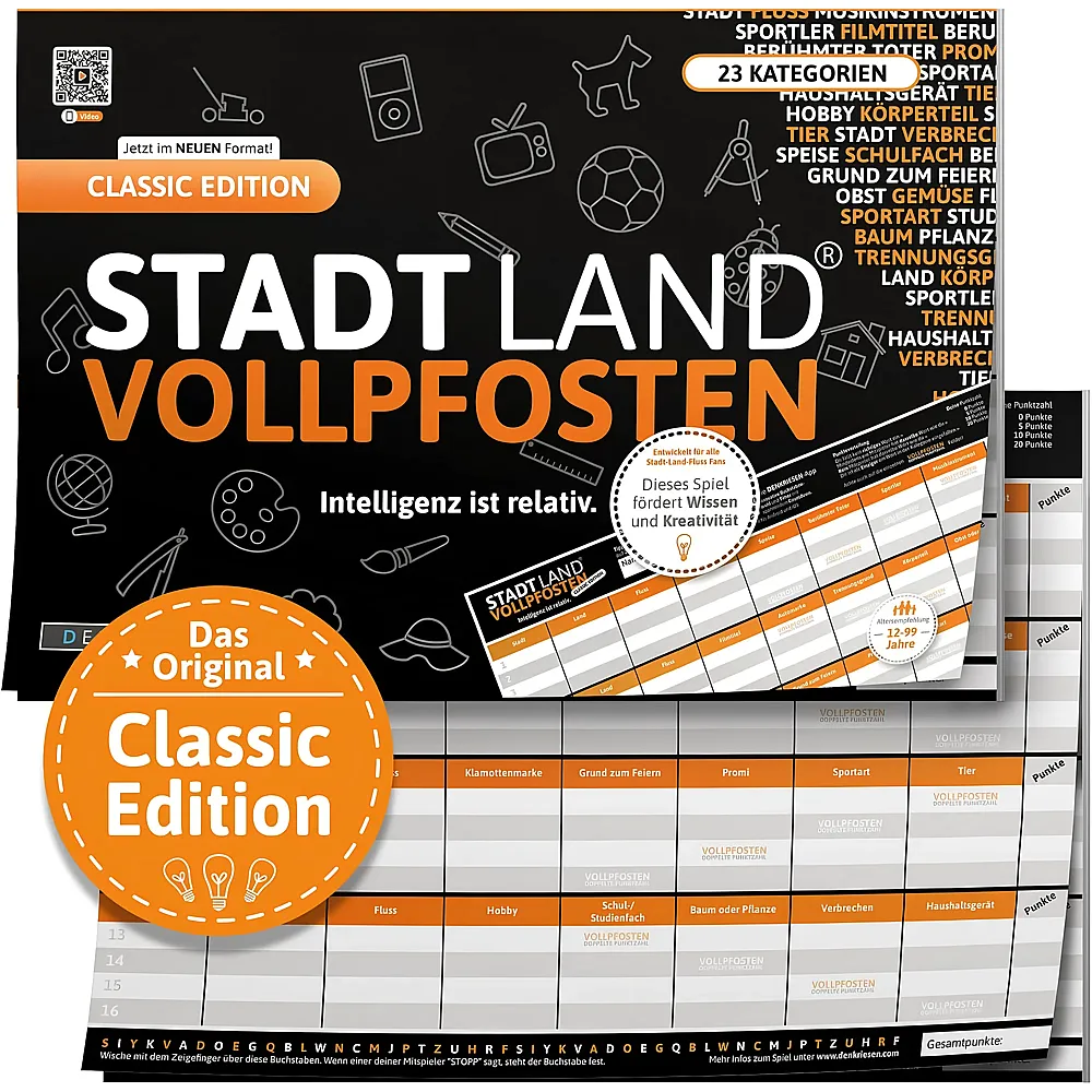 Denkriesen Stadt Land Vollpfosten Classic Edition - Intelligenz ist relativ