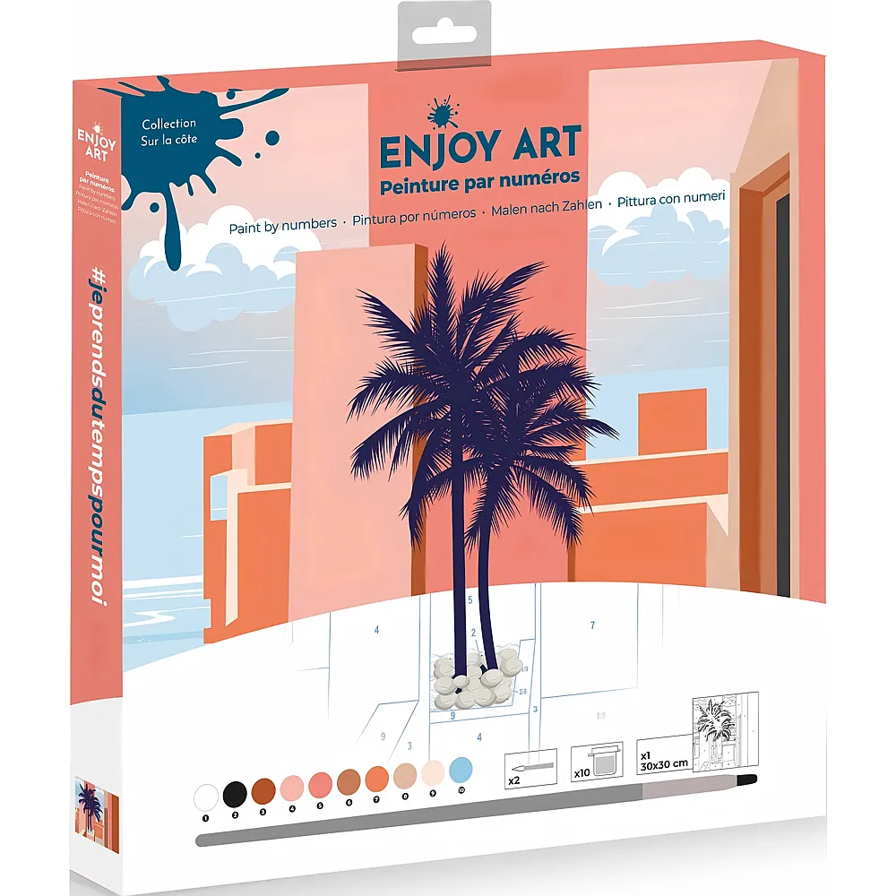 OZ International Enjoy Art Peinture N� 30x30cm Sous Les Palmiers