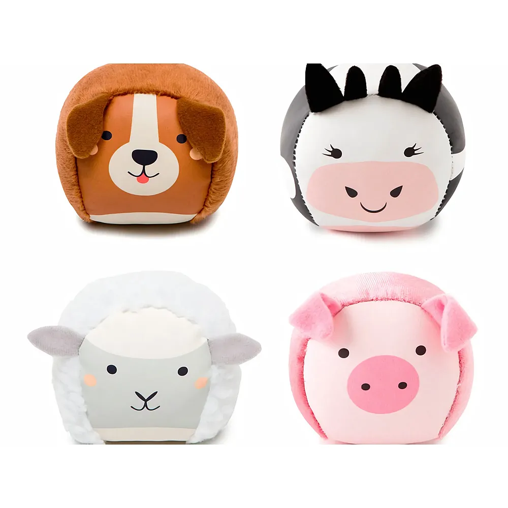 Little Big Friends Dooballs - Set OF 4 Plush Balls - Bauernhof - Suche
