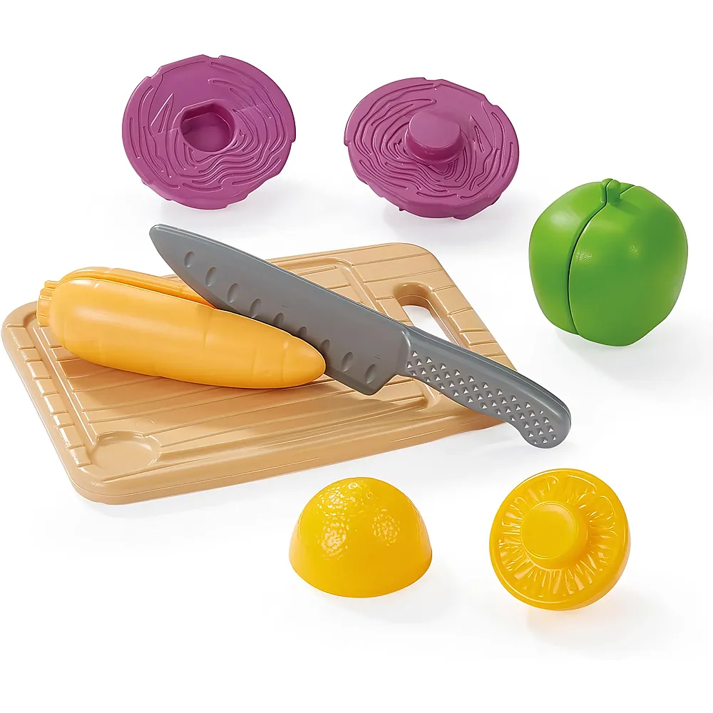 Ecoiffier 100% Chef Schneidebrett mit Gem�se und Schneidemesser