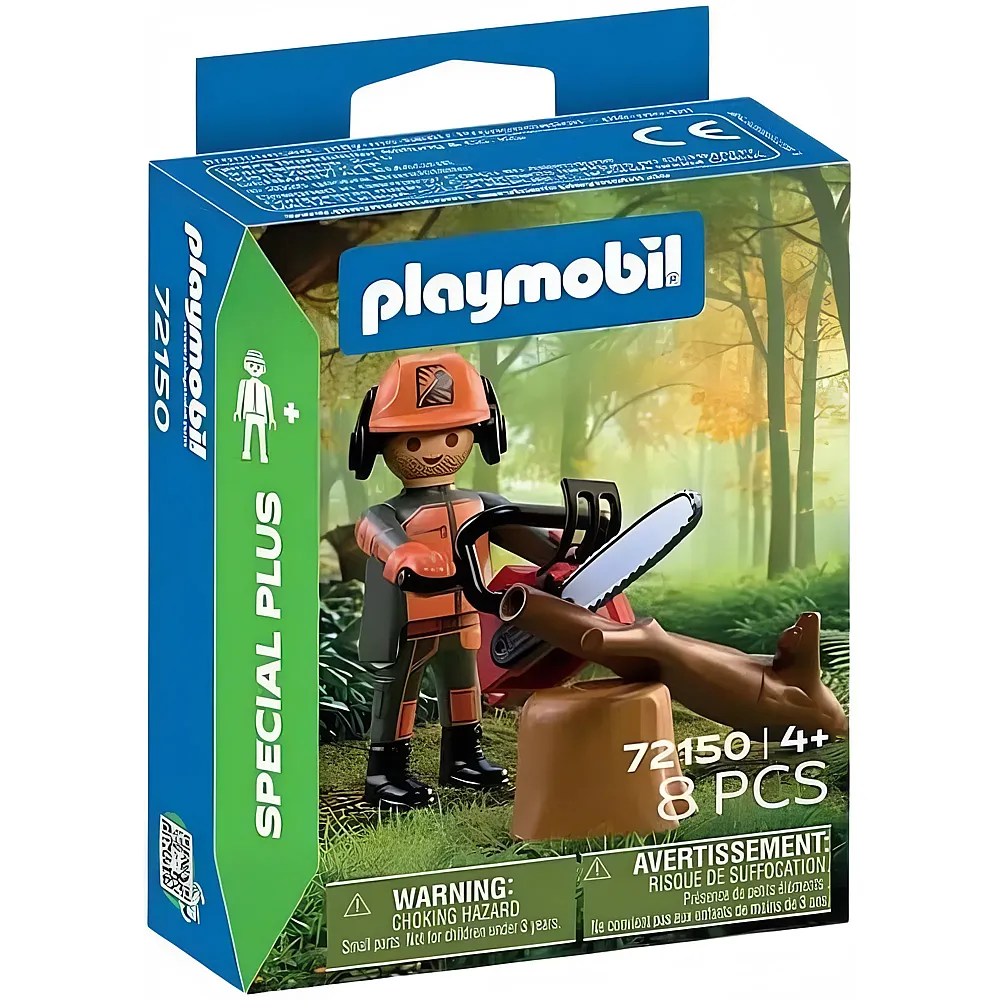 PLAYMOBIL specialPLUS Waldarbeiter mit Kettens�ge 72150