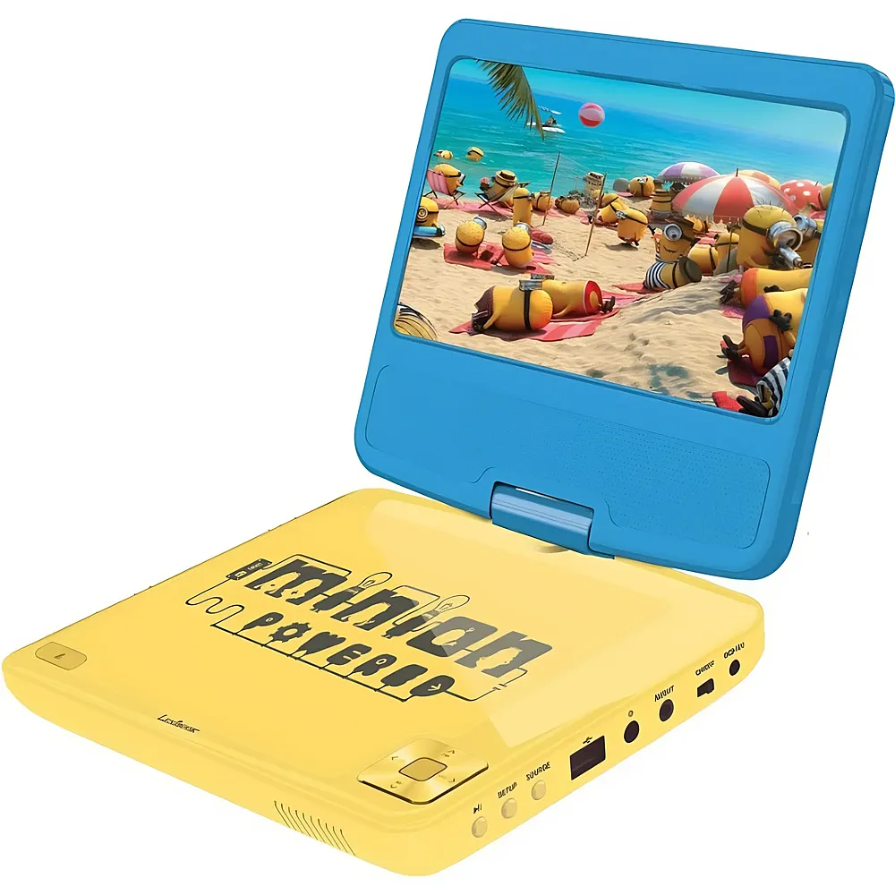 Lexibook Minions Tragbarer DVD-Player mit 7 Zoll Bildschirm