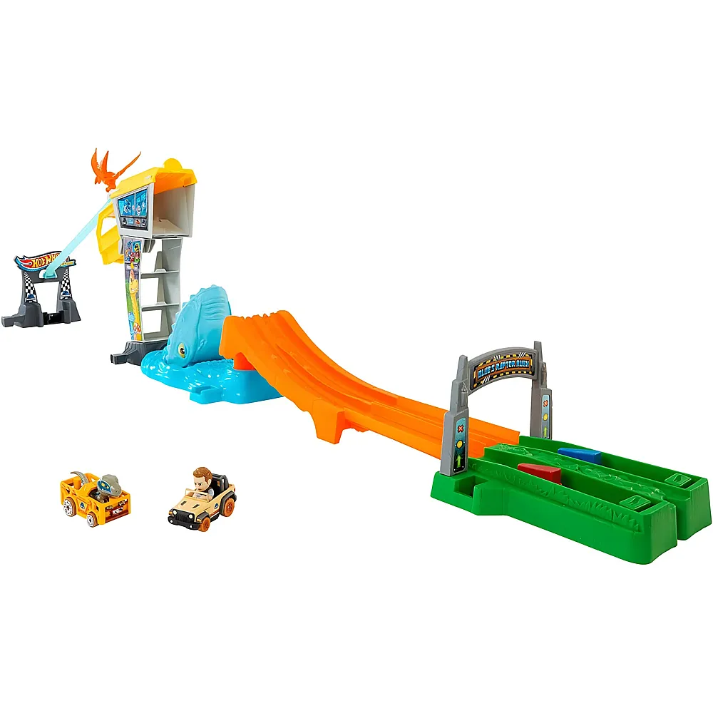 Hot Wheels Racer Verse Jurassic World Blue's Raptor Rush Spielset
