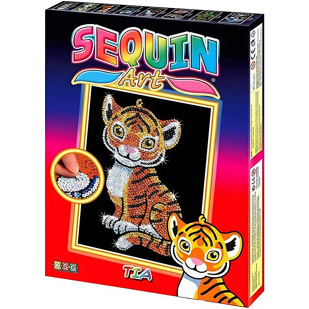 Sequin Art Pailettenbild Tiger Tia