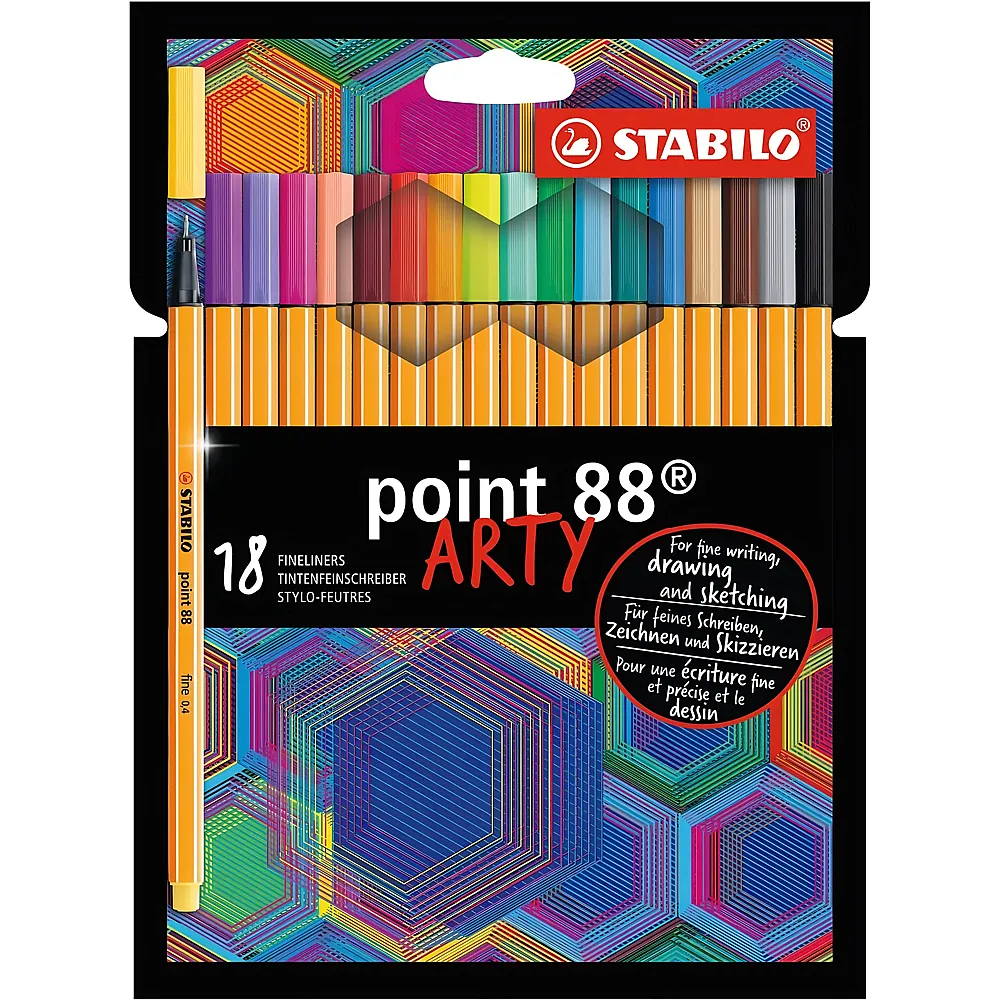 meinspielzeug - Stabilo Arty Fineliner point 88 18Teile | Farbe & Kreide