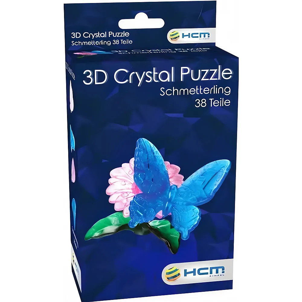 HCM Kinzel Crystal Puzzle Die Blume und der Schmetterling - 38 Teile