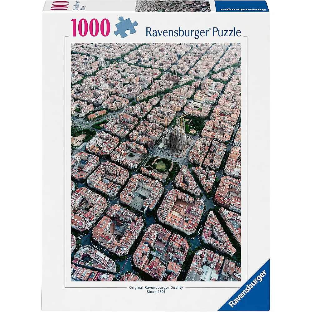 Ravensburger Puzzle Barcelona von Oben - 1000 Teile