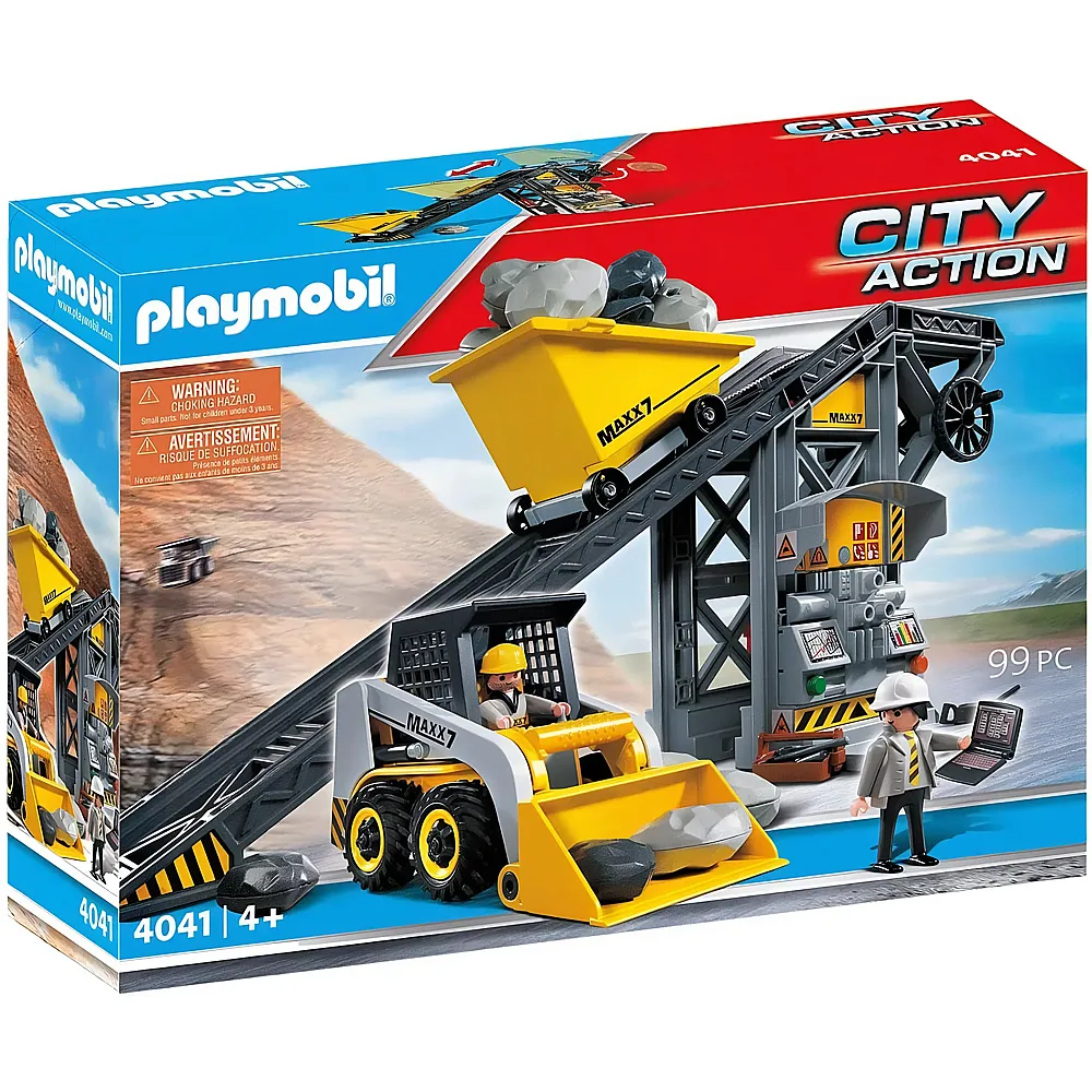PLAYMOBIL City Action F�rderanlage mit Kompaktlader 4041