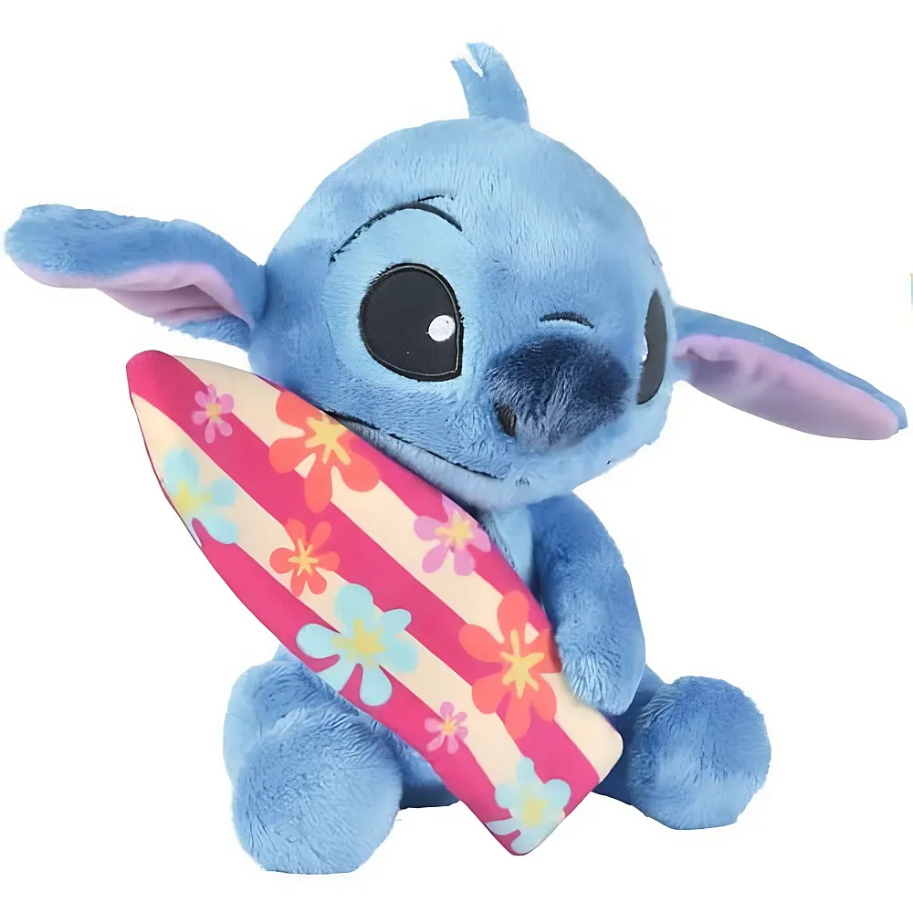 meinspielzeug - Simba Pl�sch Stitch mit Surfbrett 25cm Lilo & Stitch | Lizenzfiguren Pl�sch