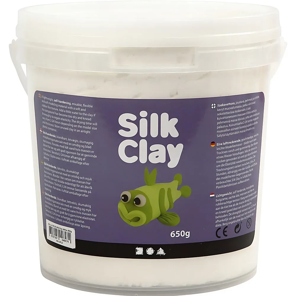 Creativ Company Modelliermasse Silk Clay Grosspackung weiss - 650 g | Kneten & Formen
