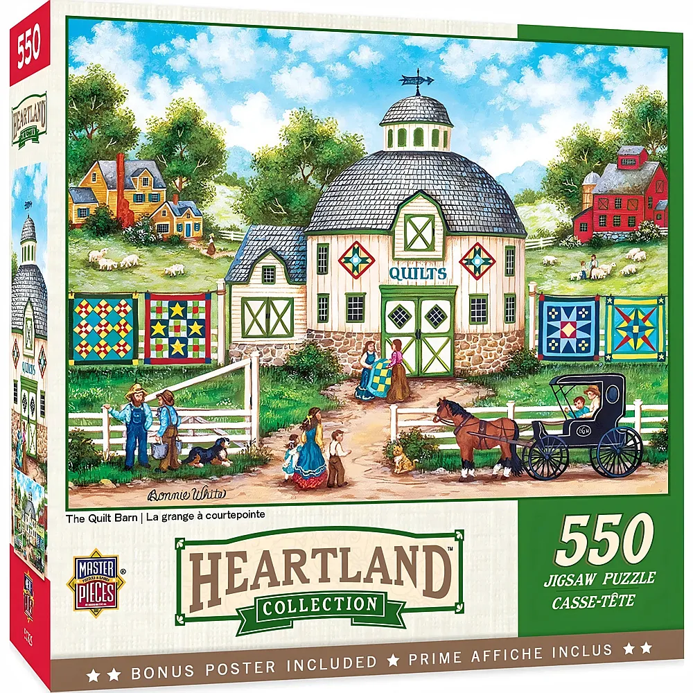 Master Pieces Puzzle Heartland Collection Die Quilt-Scheune 550Teile