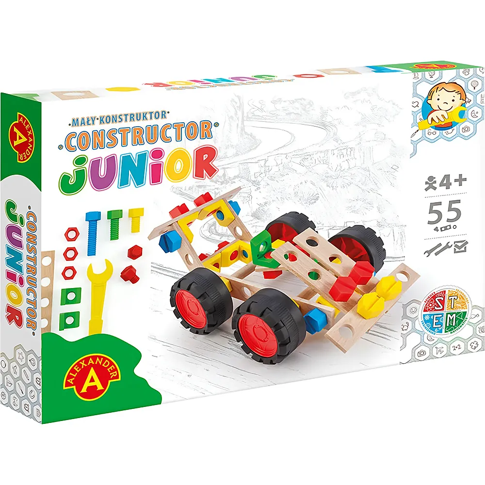 Alexander Constructor Junior Race Car - 55 Teile | Holzbausteine