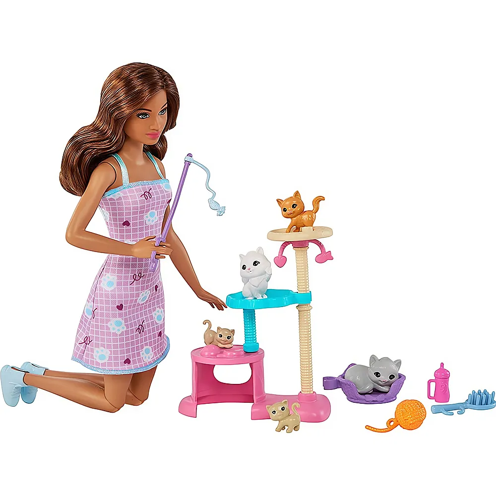 Barbie Familie & Freunde Puppe und Ktzchen Kratzbaum