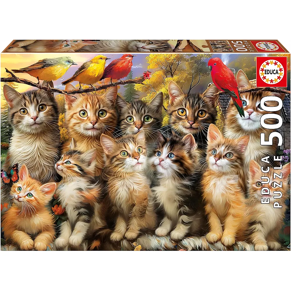 Educa Puzzle Kittens and Birds 500Teile