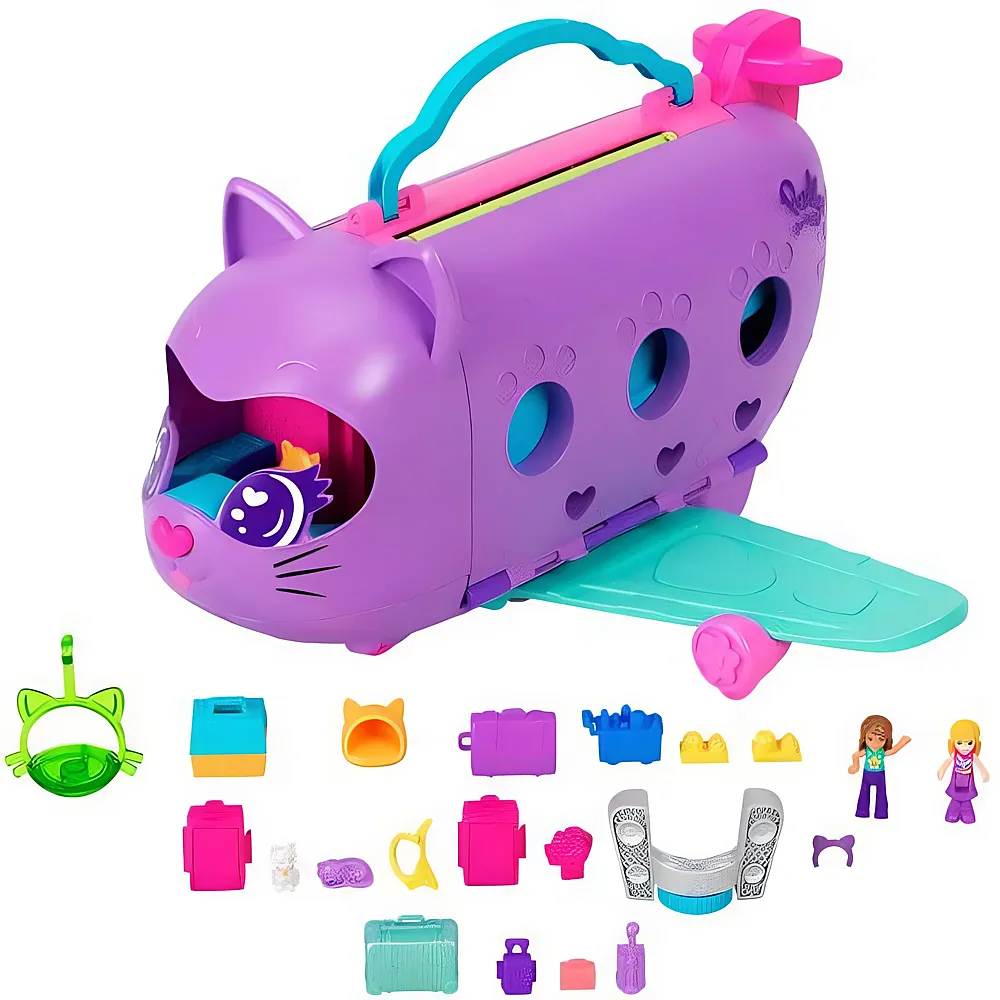 meinspielzeug - Polly Pocket Kitty Flugzeug | Spielesets