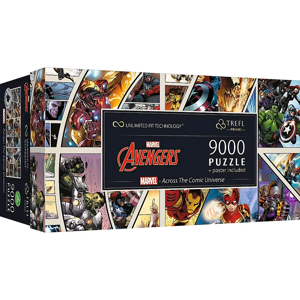 Trefl Puzzle Avengers Marvel - Across The Comic Universe 9000Teile