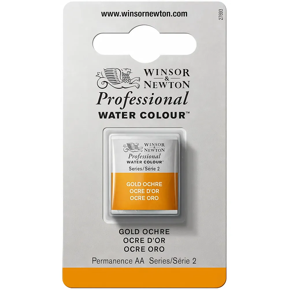 Winsor & Newton Professional Water Colour Aquarellfarbe Goldocker - 1/2 Napf