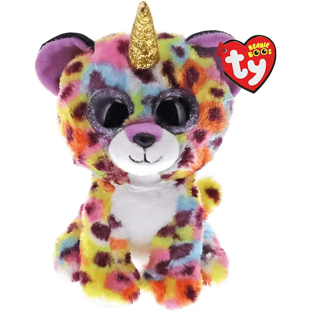 Ty Beanie Boos Giselle der Leopard mit Horn - 15 cm - Raubkatzen Pl�sch