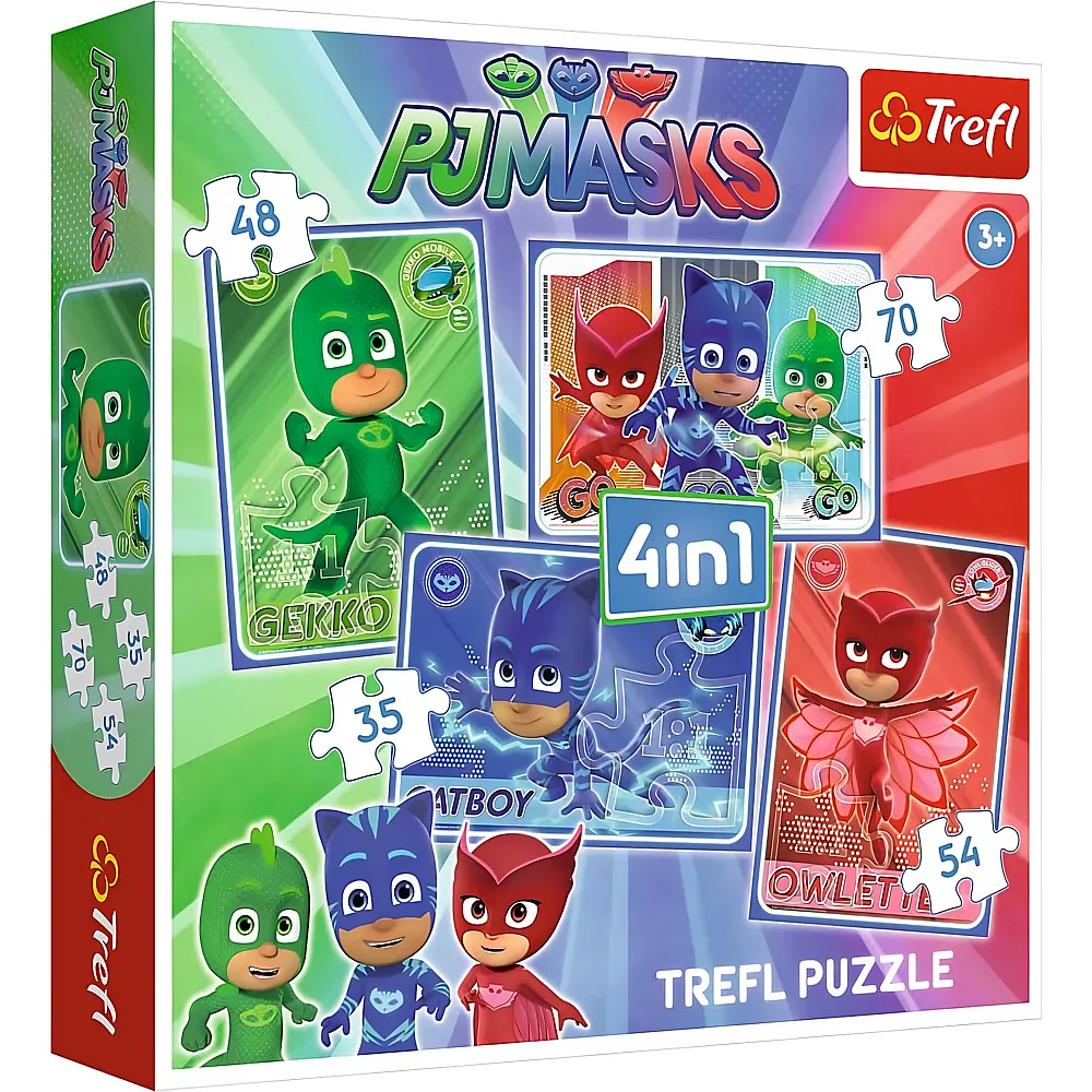 Trefl 4 Puzzles - PJMasks