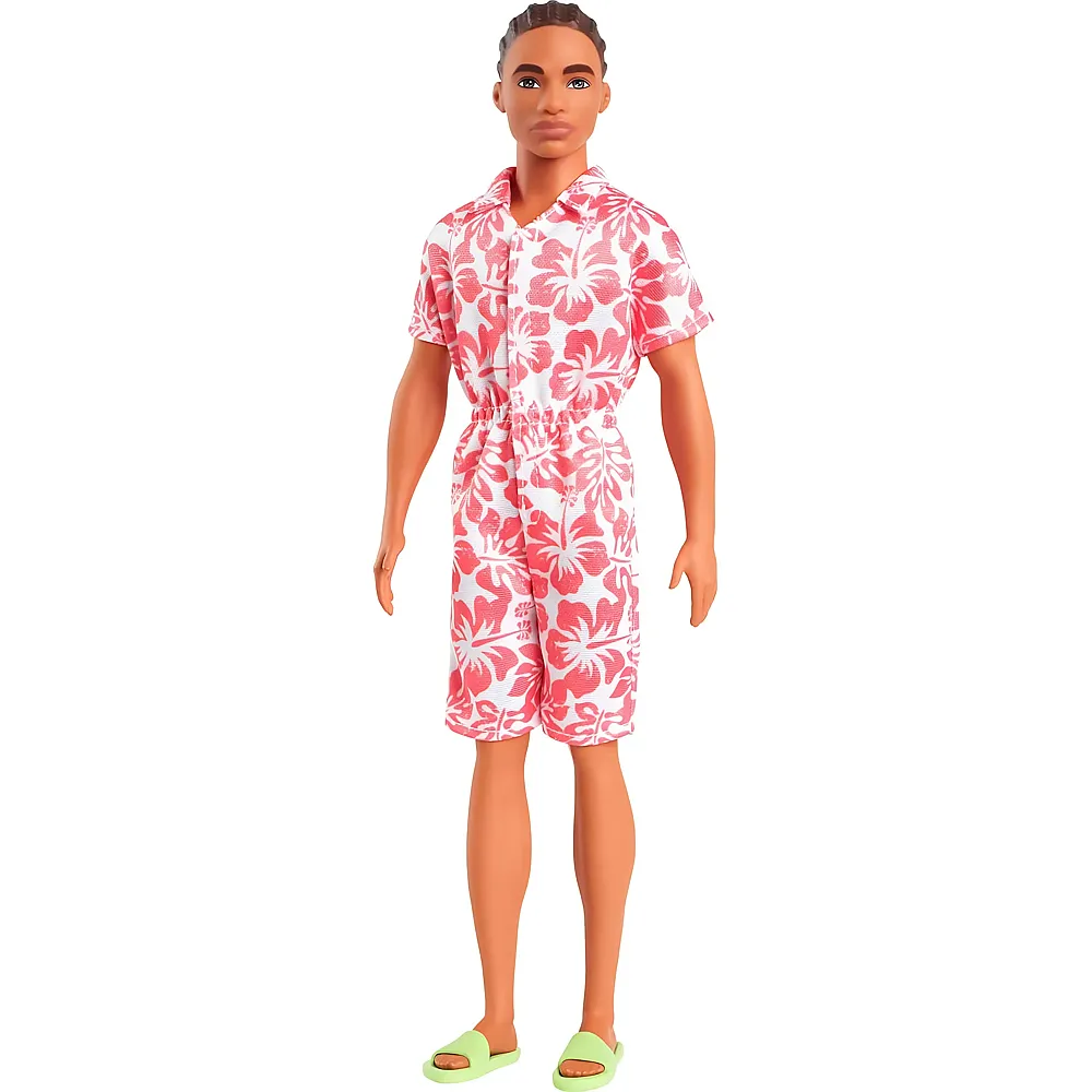 Barbie Fashionistas Ken in Hawaii-Jumpsuit br�nett mit geflochtenen Haaren Nr.235