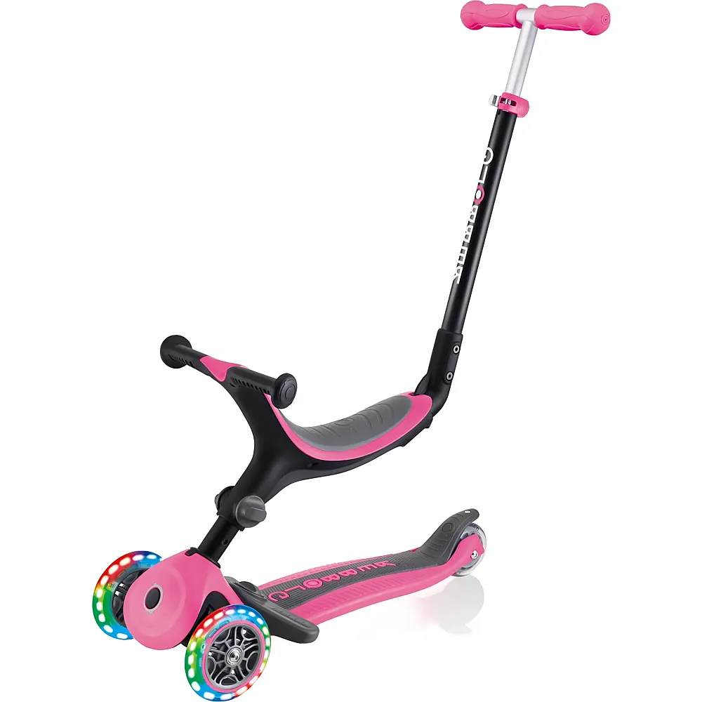 Globber Scooter Go Up Foldable Plus Lights Pink