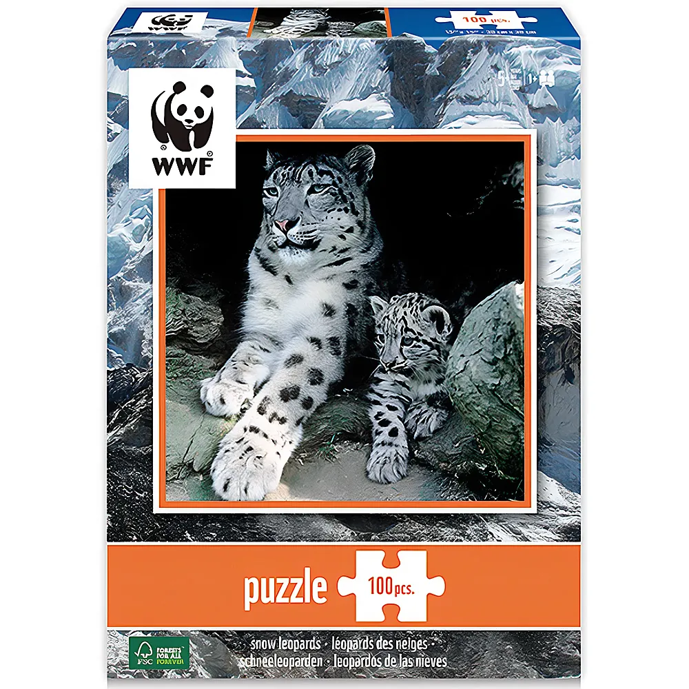 Ambassador Puzzle WWF Schneeleoparden 100Teile