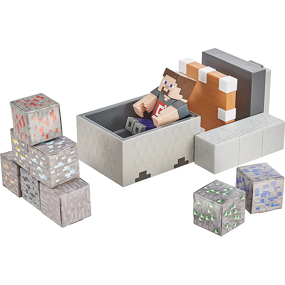 Mattel Minecraft Minecart Mayhem Spielset - 8 cm