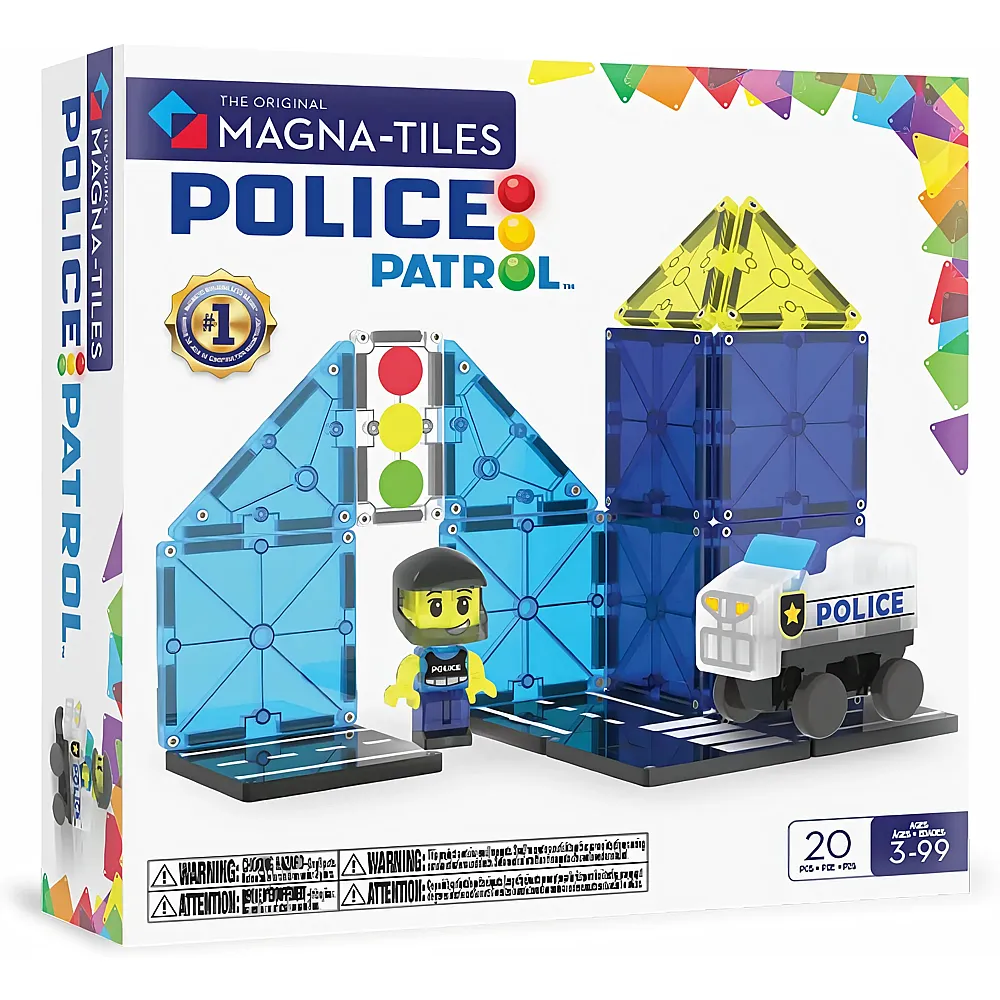 Magna-Tiles Police Patrol - 20 Teile
