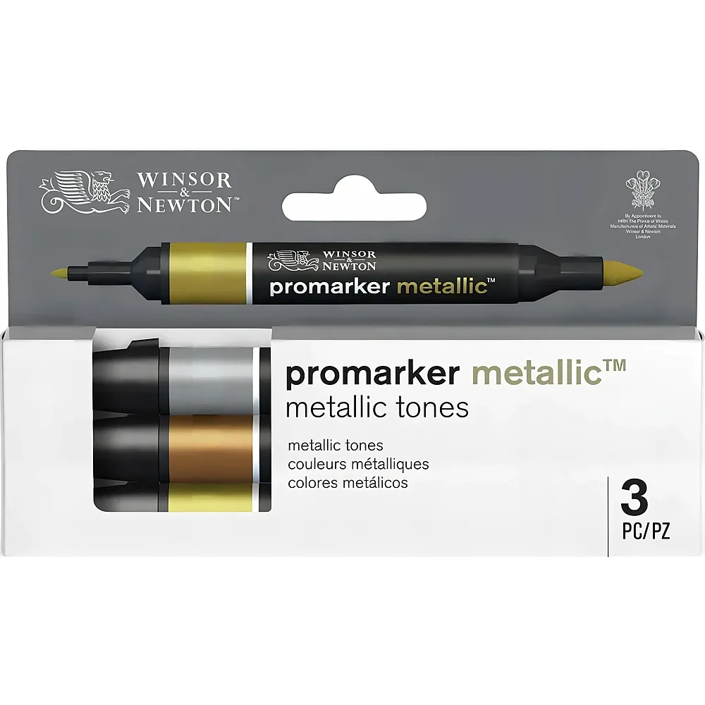 Winsor & Newton Promarker 3er Set Metallic T�ne
