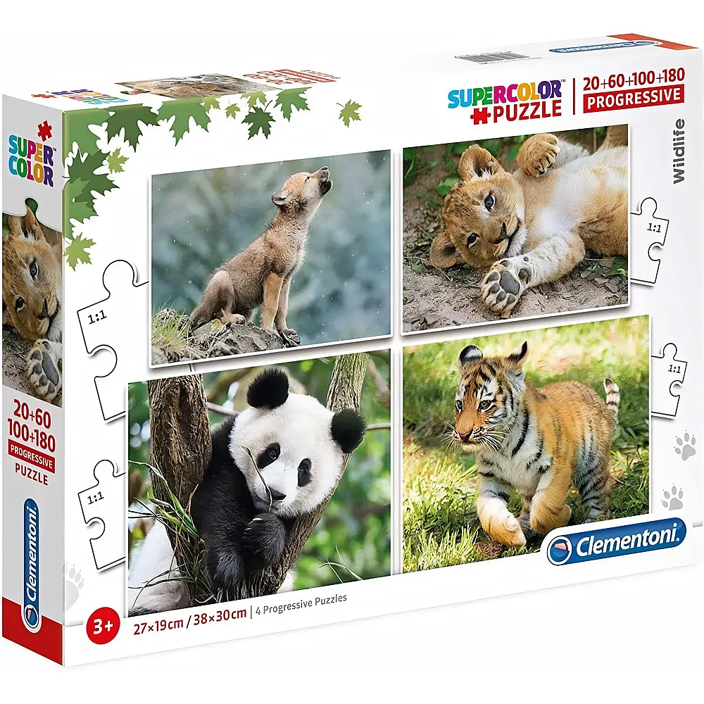Clementoni Puzzle Supercolor Wildlife 20-180Teile