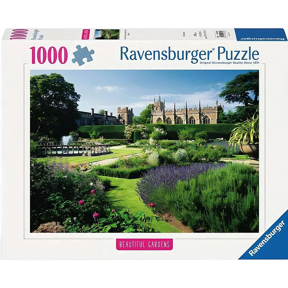 Ravensburger Puzzle Beautiful Gardens Queen's Garden, Sudeley Castle, England 1000Teile