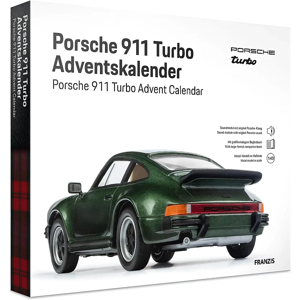 Franzis Modellfahrzeug Adventskalender Porsche 911 Turbo