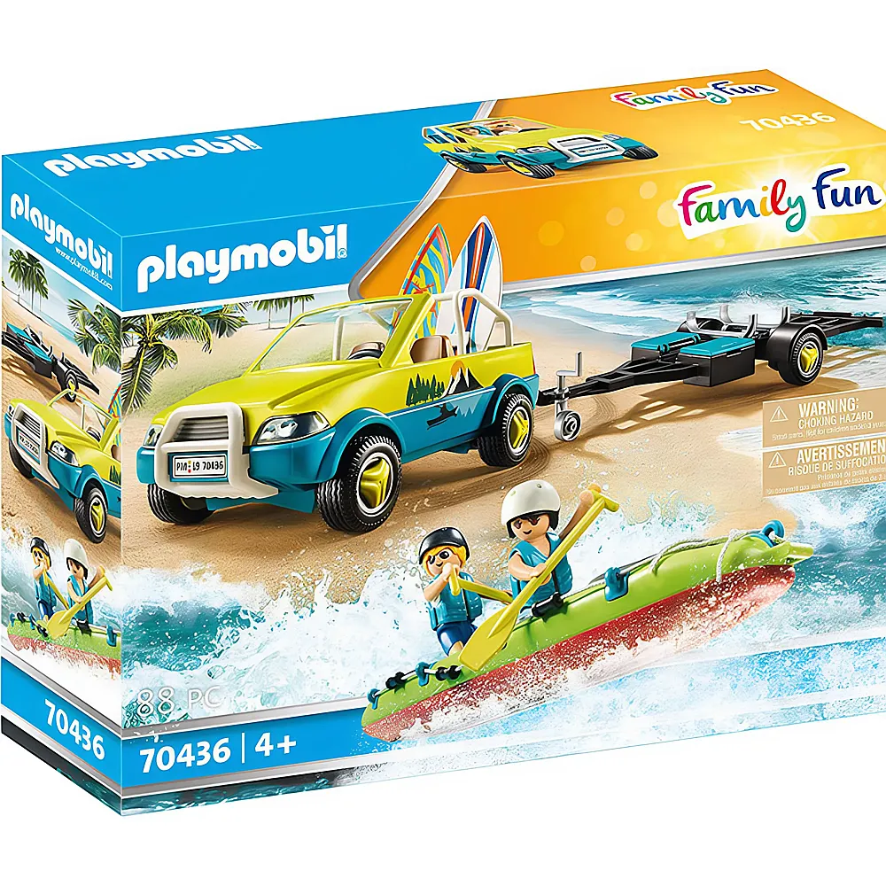 PLAYMOBIL FamilyFun Strandauto mit Kanuanhnger 70436