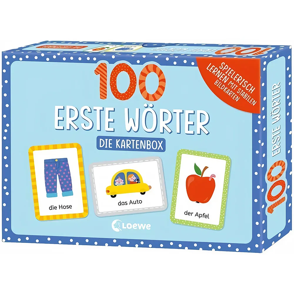 Loewe 100 erste W�rter - Die Kartenbox: Spielerisch Lernen mit stabilen Bildkarten - Sprechen Lernen f�r Kleinkinder ab 18 Monaten