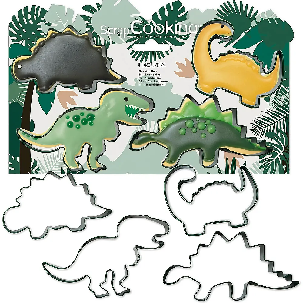 ScrapCooking Keksausstecher Dino - 4 Teile