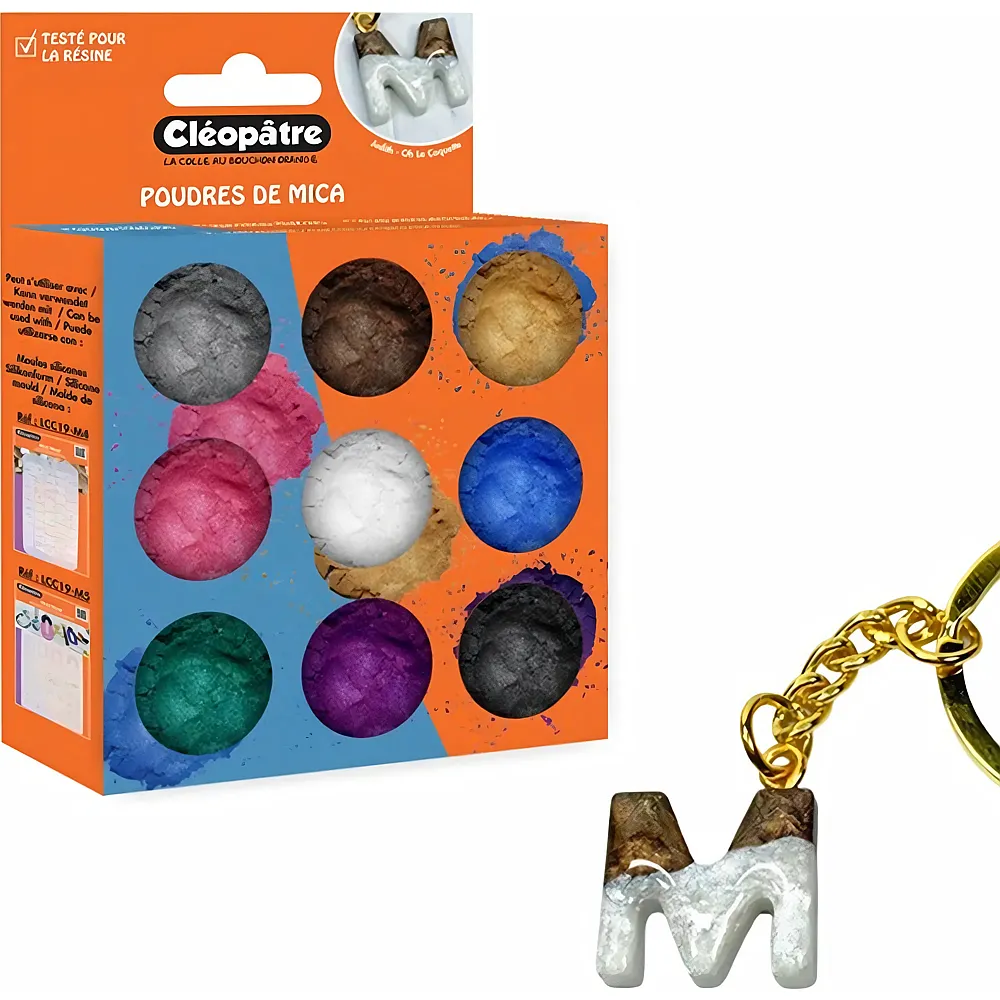 Cleopatre Box Mit 9 Tpfen Mit Mica-pulverzubehr