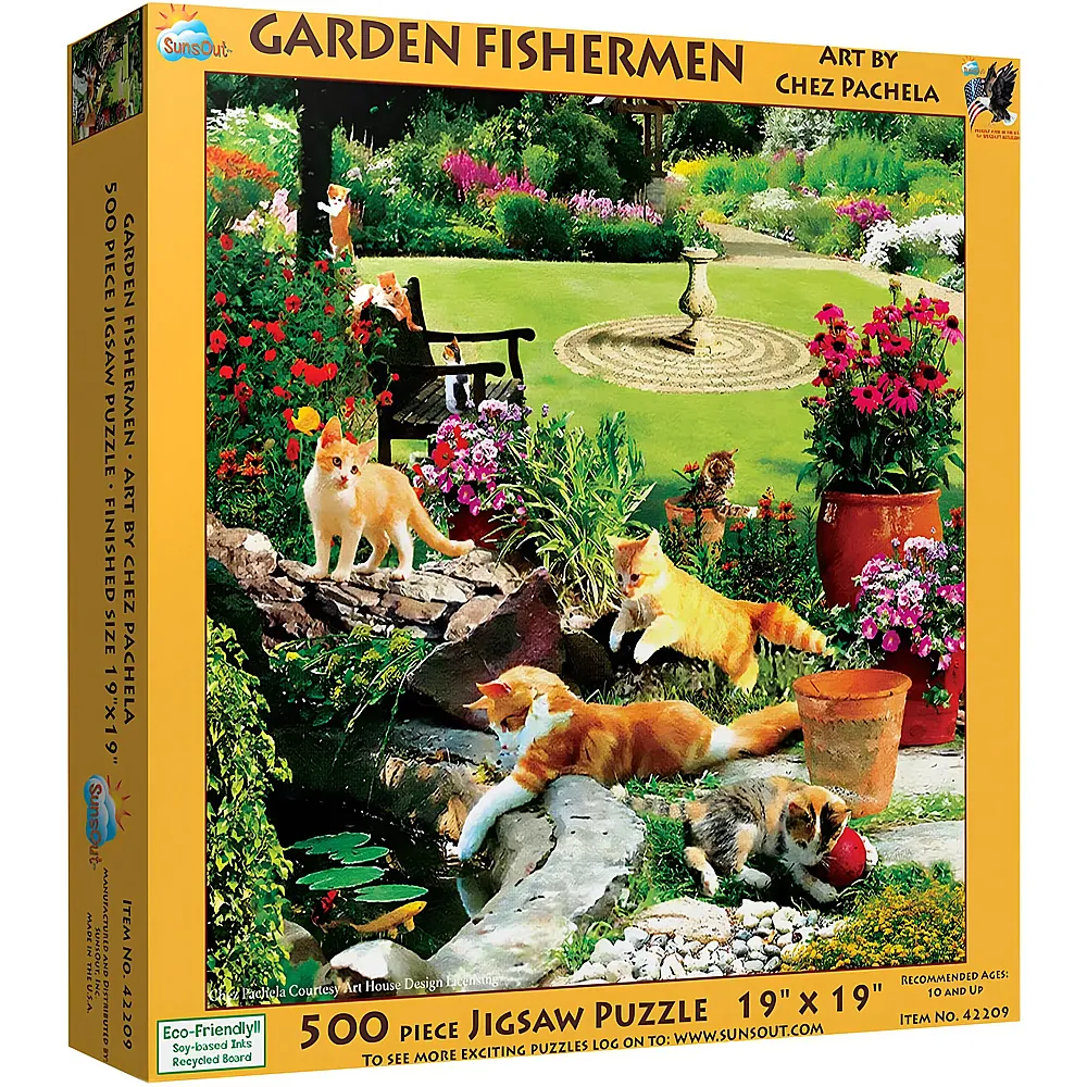 SunsOut Puzzle Chez Pachela Garden Fishermen 500Teile