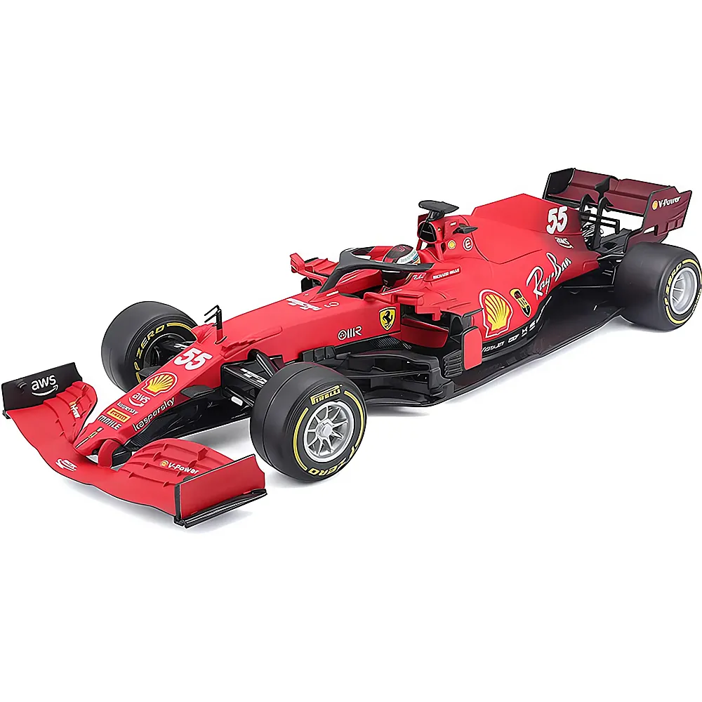 Bburago 1:18 Ferrari F1 2021 55 Sainz