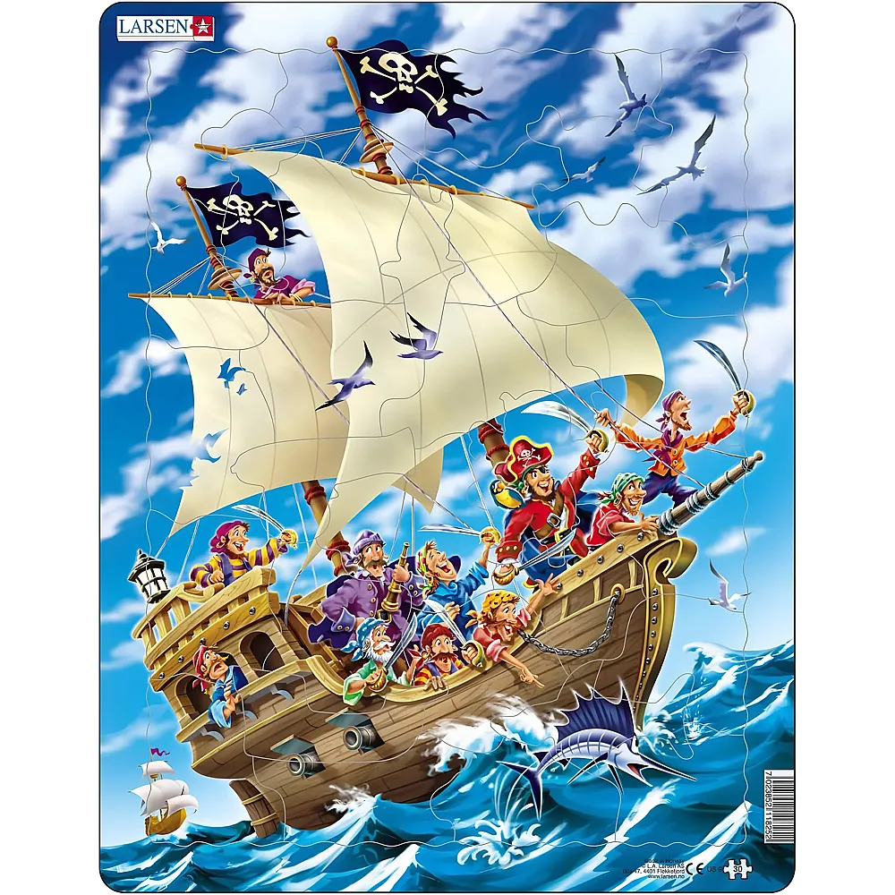 Larsen Puzzle Puzzle Das Piratenschiff, 30-tlg. - Suche