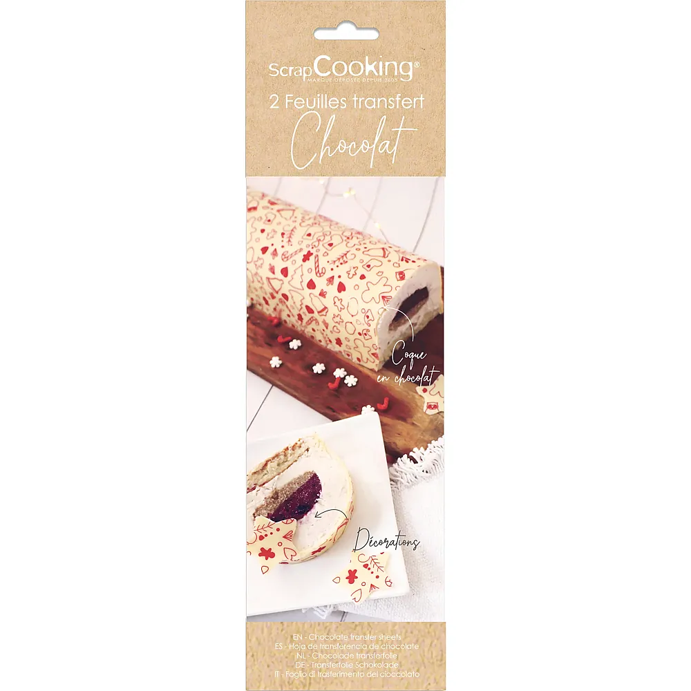 ScrapCooking Set Transferb�gen Weinachtsmotive Schokogeschmack - 2 Teile
