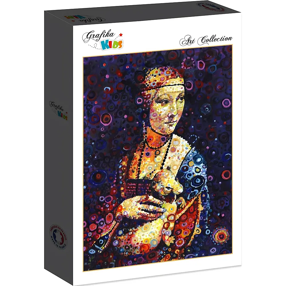 Grafika Puzzle Art Collection Leonardo da Vinci Grafika Kids Lady with an Ermine, by Sally Rich - 12 Teile