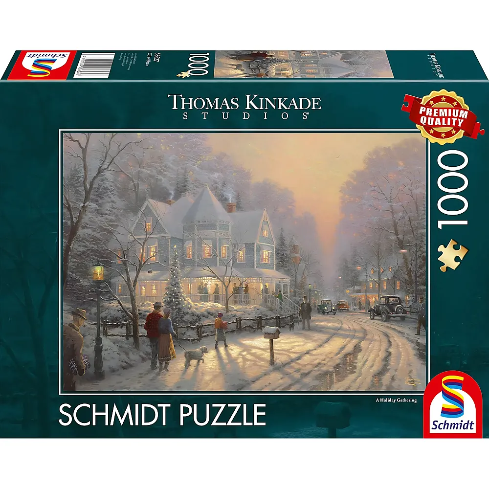 Schmidt Puzzle Thomas Kinkade Feierliche Weihnachtstage 1000Teile