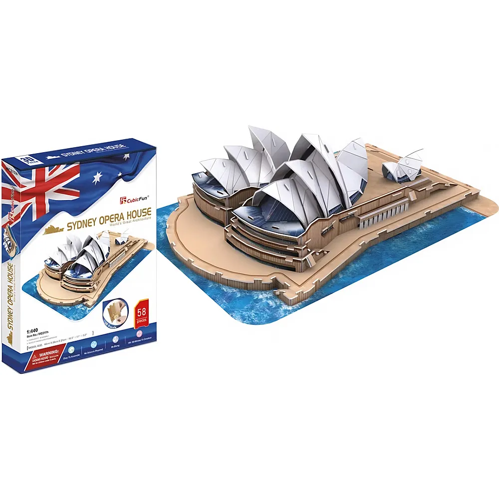 Cubic Fun 3D Jigsaw Puzzle - Sydney Opera House Difficulty: 4/6 58Teile