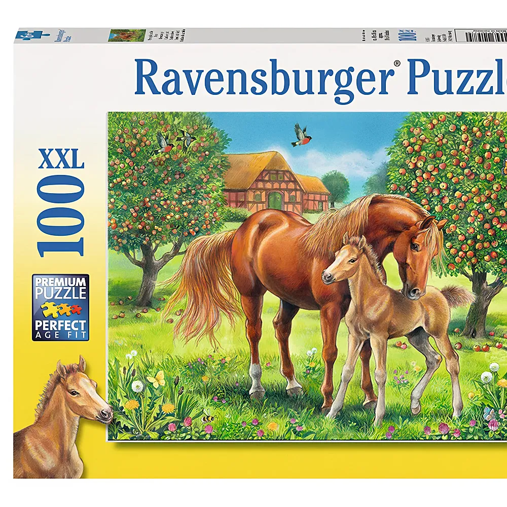 Ravensburger Puzzle Pferdeglck auf der Wiese 100XXL