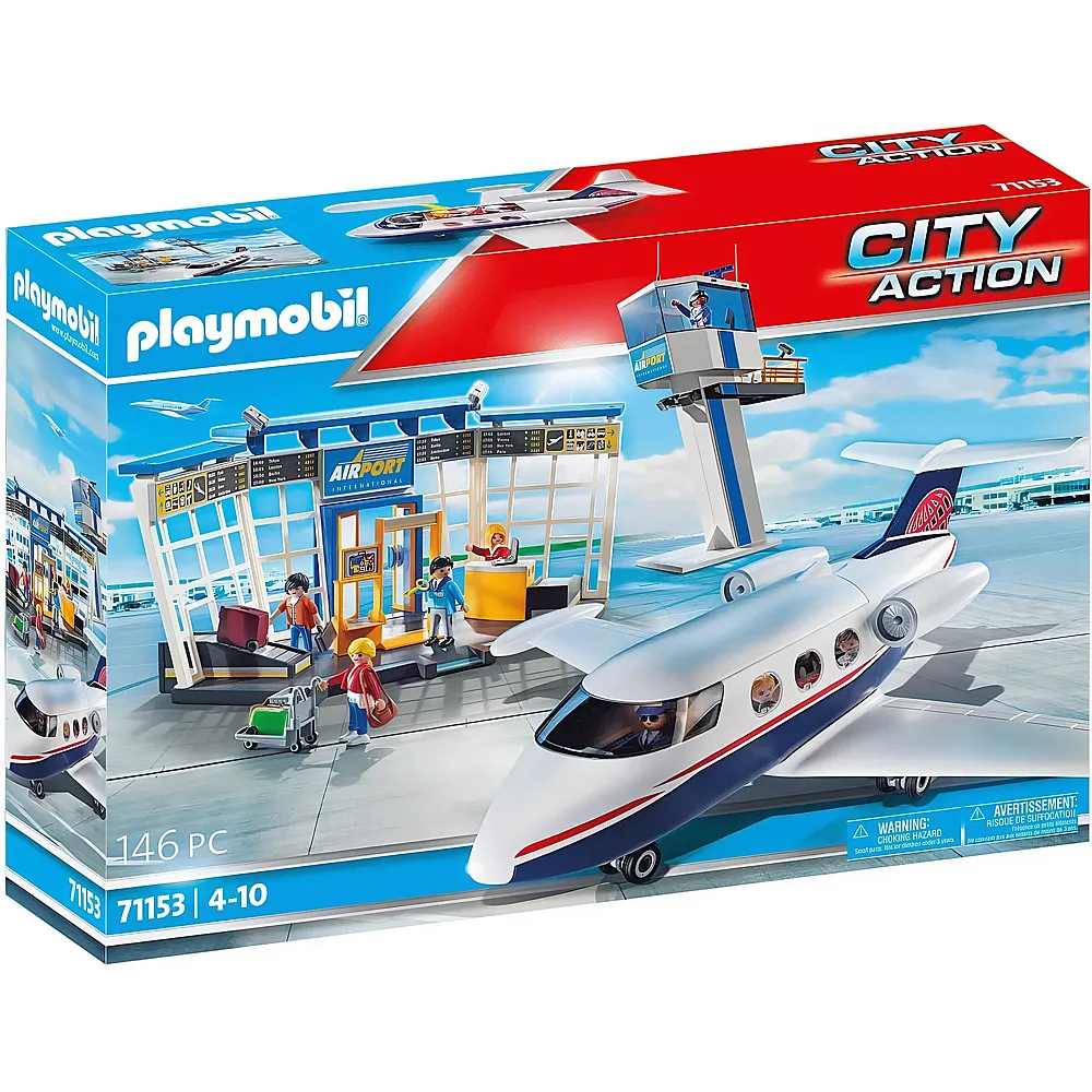 PLAYMOBIL City Action Flughafen mit Flugzeug und Tower 71153